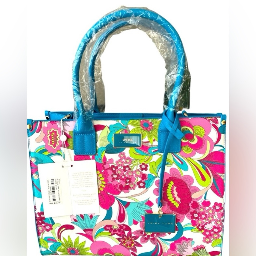 Trina Turk Floral Cloud without Stripe - NWT Spring Women’s Satchel